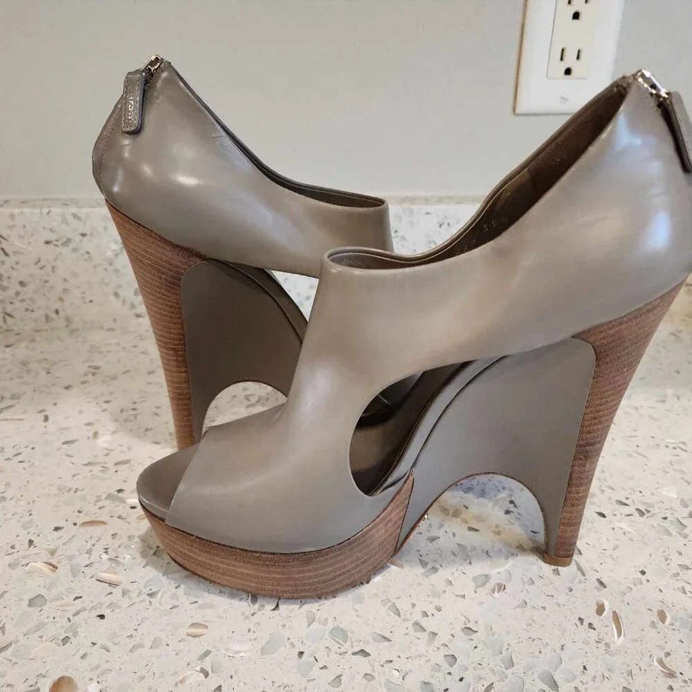 Gucci Escarpins Wedge High Heels 39.5 - Picture 2 of 12